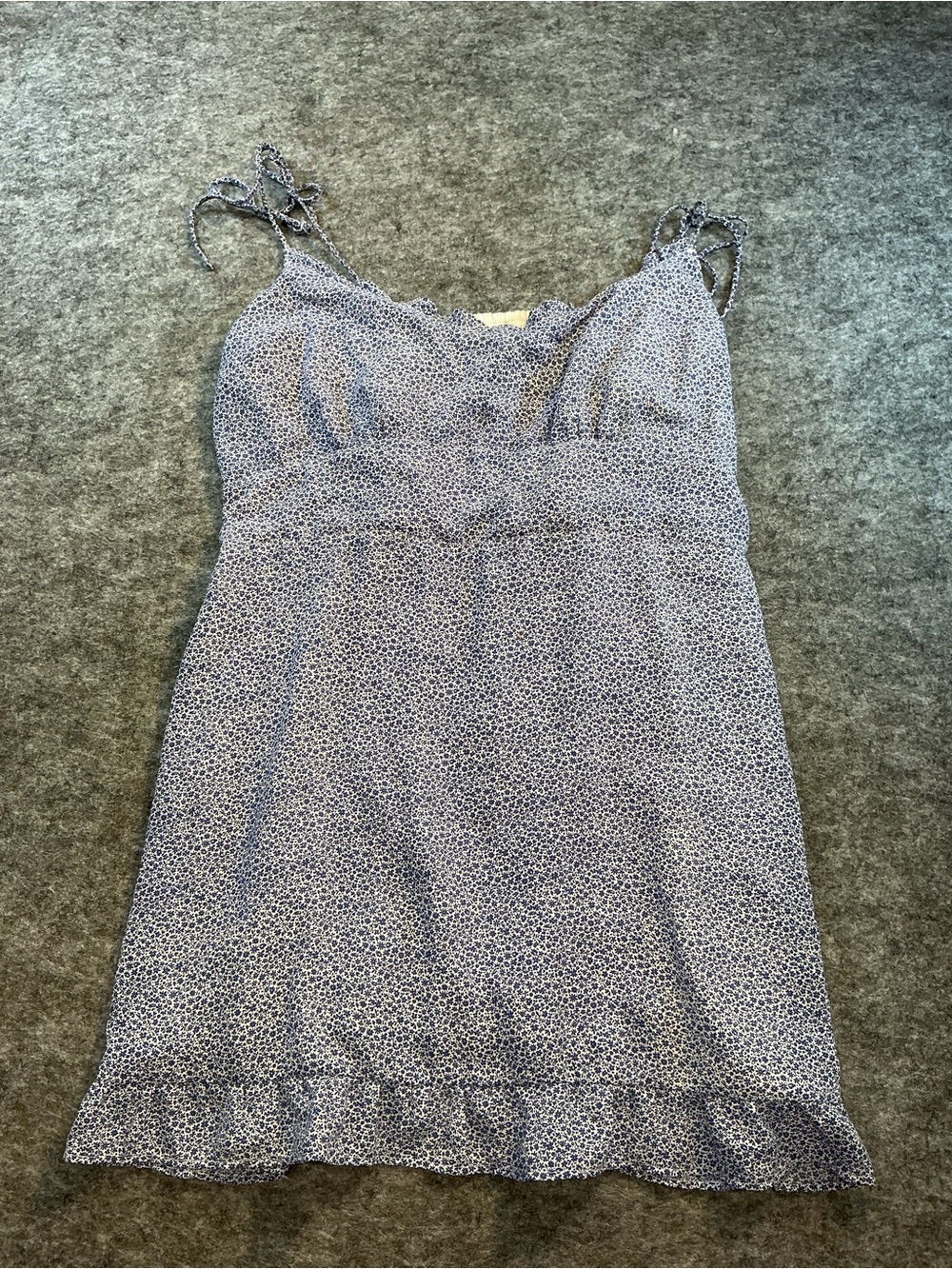 Abercrombie & Fitch | Milkmaid Blue Floral Tie-Shoulder Summer Dress Size XL